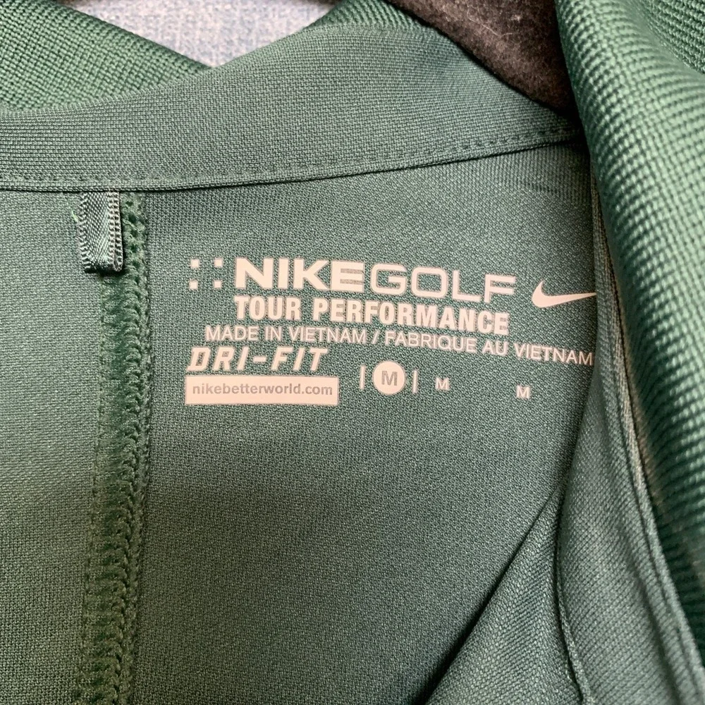 Nike Golf Tour Performance Dri Fit Polo Shirt Womens Medium Green Short Sleeve - Picture 7 of 13